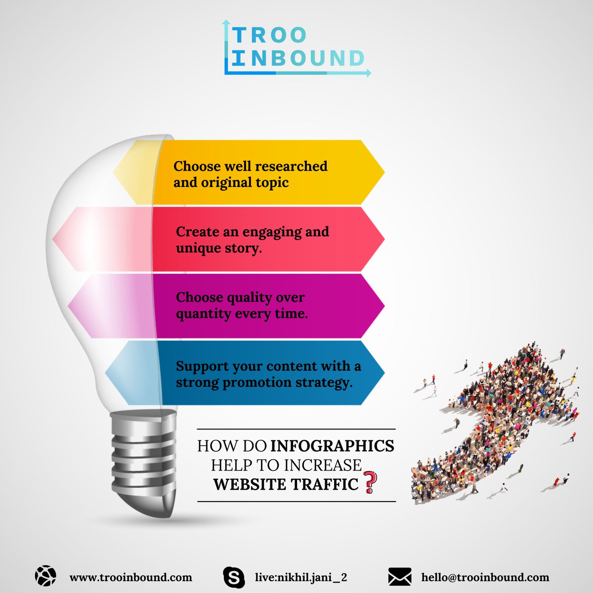 trooinbound's tweet image. If you are ready to integrate #Infographics into your #marketingstrategy, we can help you get started.
bit.ly/2ErMuB3
#InfographicDevelopment #Webdesign #InfographicTemplate #Templates #TemplateDesign #marketers #ContentMarketing #content #visualcontent