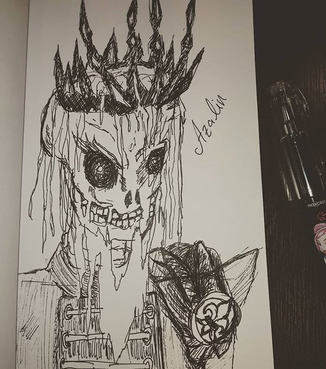 Idoya_C's tweet photo. Bocetillo rápido de Azalin. Estos Lores oscuros que preciosidad 😅😅.
.
.
#idoyacorral #d&d #ravenloft #azalin #juegosderol #friki #terror #lich #dungeonsanddragons #dibujo #drawing #art #draw #arte #dibujos #sketch #illustration #artist #ilustracion #sketchbook #artwork #dr… https://t.co/4sHqRWtWOT