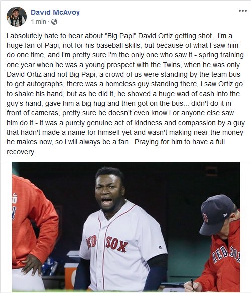 DavidMcAvoyWJHL's tweet image. A story to illustrate why so many people love David Ortiz, something I witnessed when he was just a prospect with the Twins, before he ever became #BigPapi #prayersforPapi #DavidOrtiz