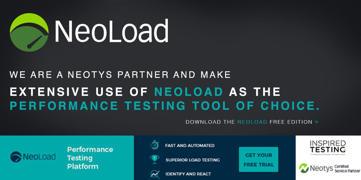 Inspired_Test's tweet image. [PERFORMANCE TESTING] Accelerated DevOps with Inspired Testing. More Load Testing, In Less Time 
Click here for more bit.ly/2KGcV9l

#performancetesting #softwaretesting @neoload @neotys #performancetestingtools