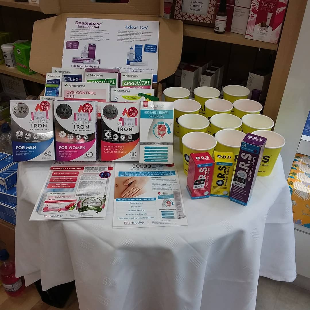 meddirectIRL's tweet photo. A BIG shout out to #LibertyPharmacy for featuring our very own award-winning range of products during their health and wellness day on Friday! 😃🙌

#Arkopharma #CysControl #ArkoFlex #ArkoVital #DoubleBase #Colodex #ORSIreland #ORSHydration #ActiveIron @ORS_Hydration https://t.co/kB00aHyPjn