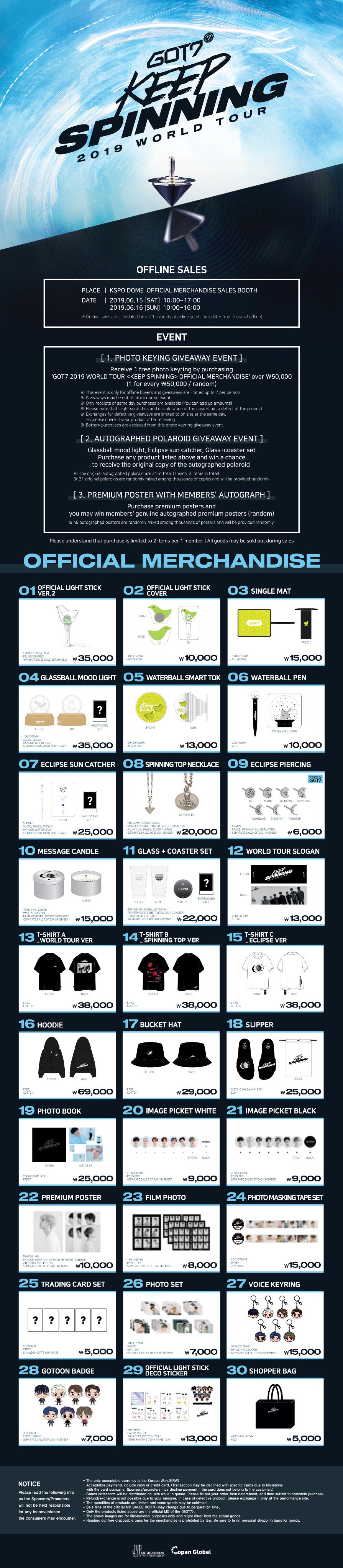 GOT7 2019 WORLD TOUR KEEP SPINNING DVD Photo Card Book K-pop