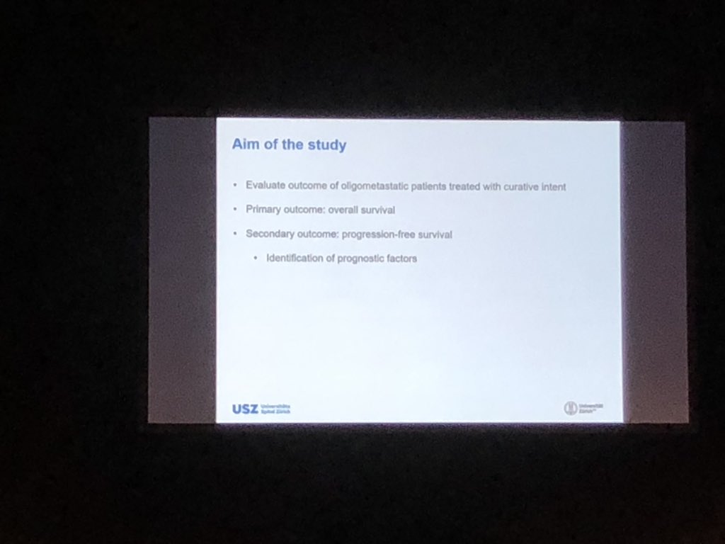 BrendonStilesMD's tweet photo. Great abstract from the Zurich group at #Dublin2019 on resection of oligometastatic NSCLC.  #RadOnc has been hot in the space, but surgery has been there for a long time. And can demonstrate spectacular results in carefully selected patients. #lcsm https://t.co/4U4SiTLNqh
