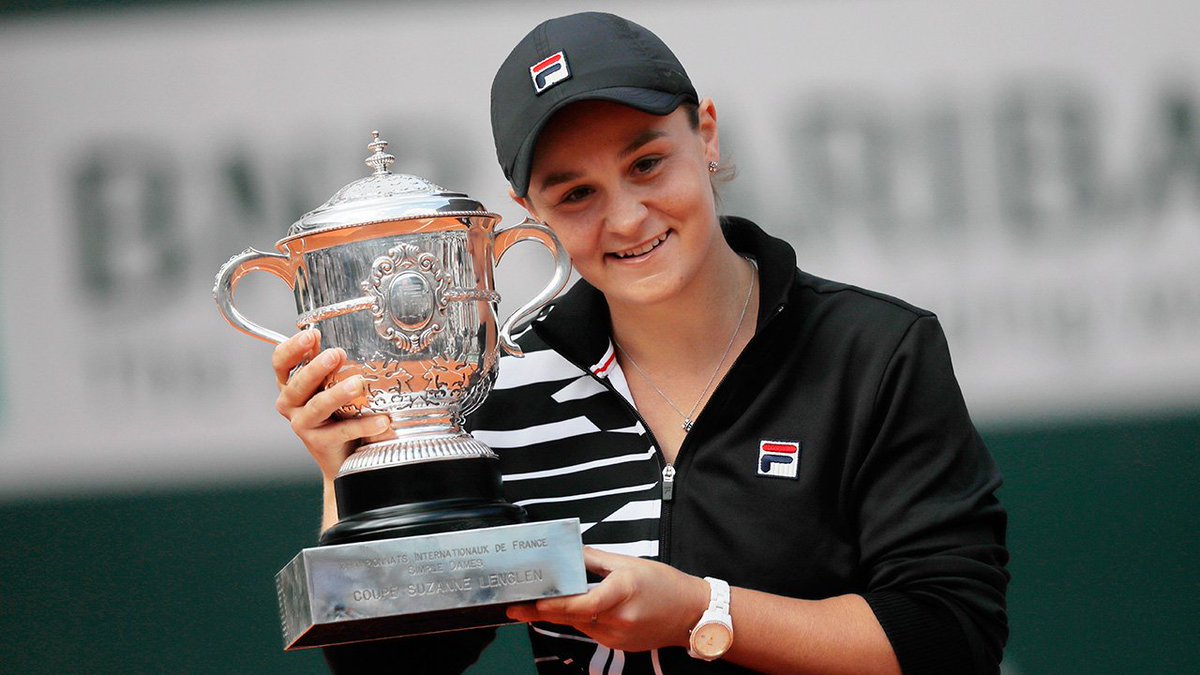 Beached_beauty's tweet photo. Ain't no party like an Ash #Barty party. Doin' Aussies, tennis and women proud. @ashbar96, we salute you! #MondayMotivation https://t.co/EjaPyi1Ta5