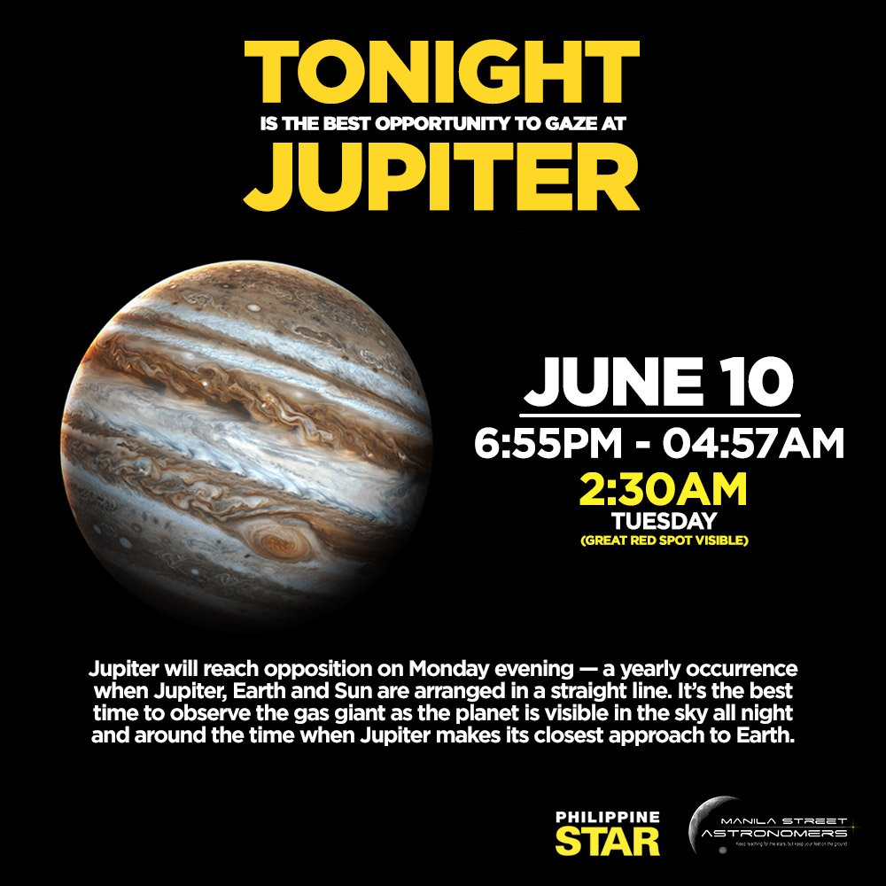 The Philippine Star on Twitter "Heads up! Jupiter is visible the whole