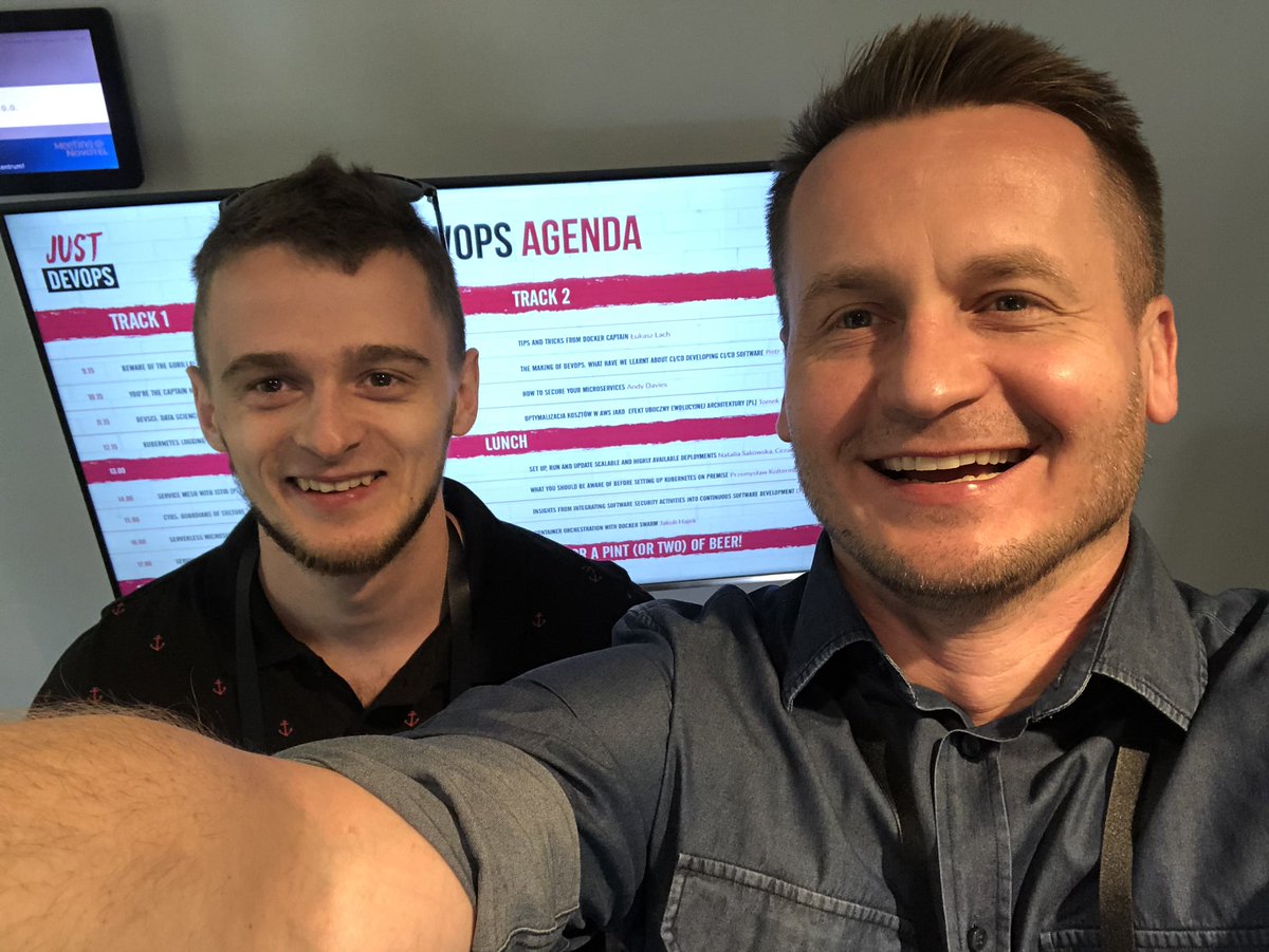 Jakub Hajek (@_jakubhajek) on Twitter photo Świat It jest mały, zawsze spotkasz kolegów z różnych firm, projektów 🚀🤘 <a href="/bartek_mis/">Bartek Miś</a> <a href="/cr0nym/">cr0@Defensive-Security.com / EDRmetry / PurpleLabs</a> <a href="/JustDevOpsConf/">Just DevOps</a> Świat It jest mały, zawsze spotkasz kolegów z różnych firm, projektów 🚀🤘 <a href="/bartek_mis/">Bartek Miś</a> <a href="/cr0nym/">cr0@Defensive-Security.com / EDRmetry / PurpleLabs</a> <a href="/JustDevOpsConf/">Just DevOps</a>