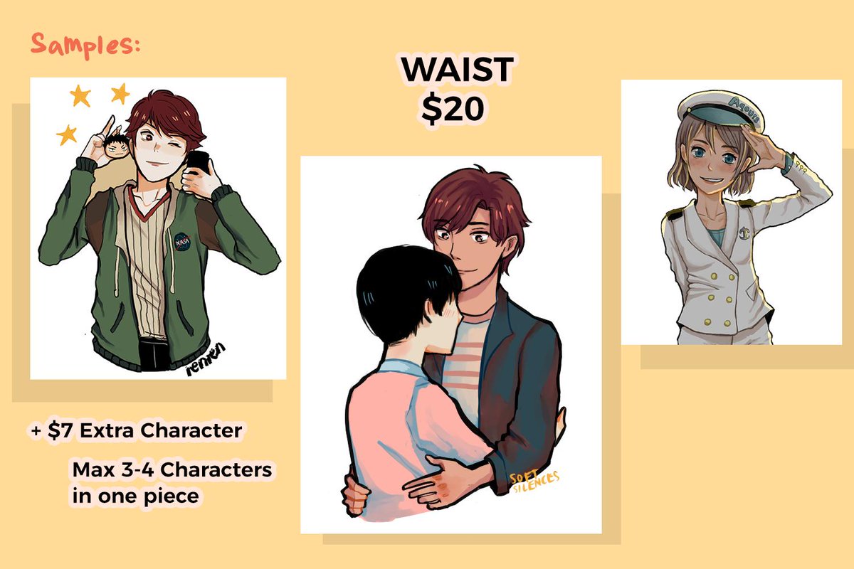 softsilences's tweet photo. [ EMERGENCY COMMISSIONS ]

hello!! since i need funds for my graduation and prescription glasses, i'm temporarily opening commissions! please check my commission sheet if you can and DM/email me if you're interested or have inquiries! 💛✨ https://t.co/n11iGwlb9e