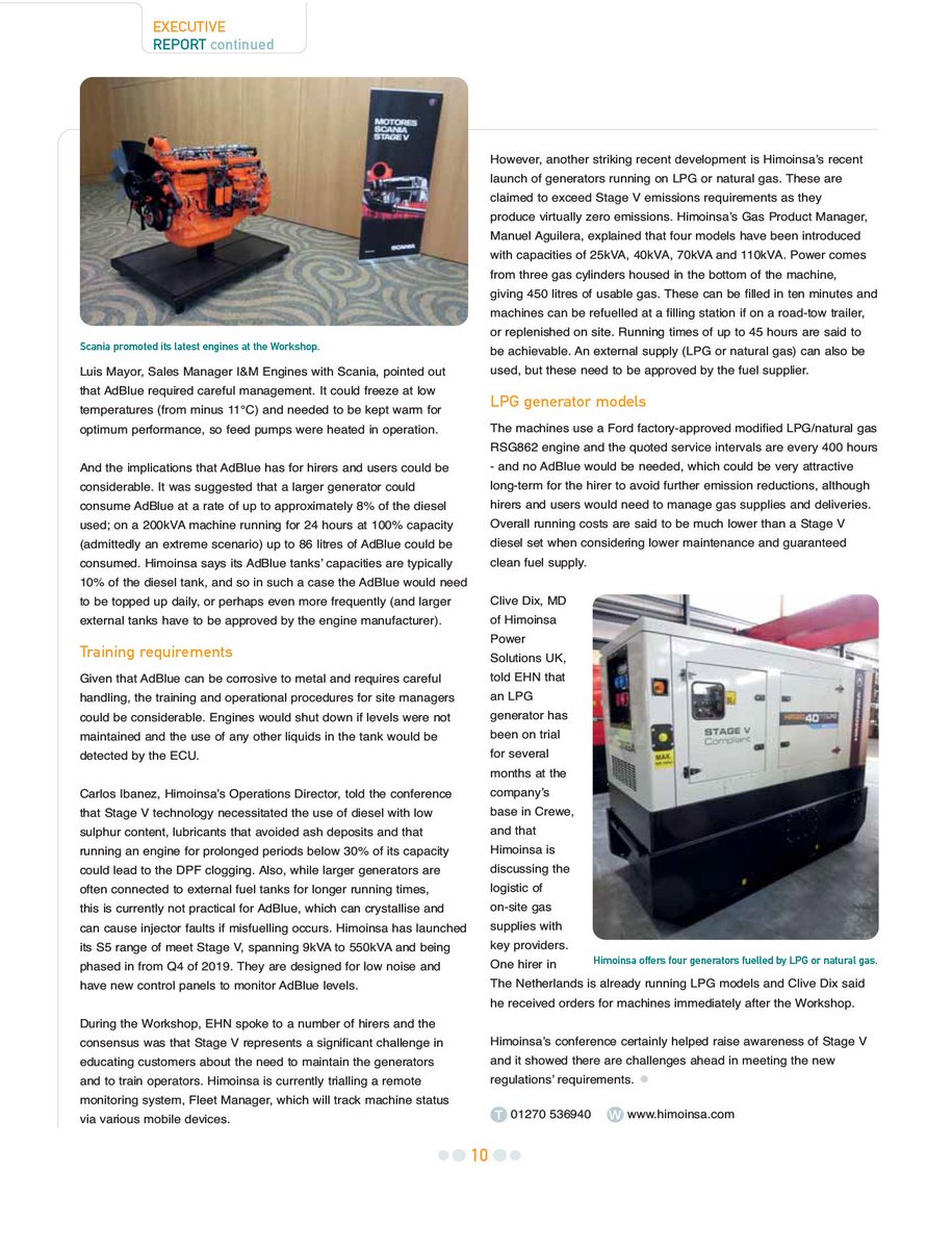 HIMOINSA_Global's tweet photo. What's up in the news today?  https://t.co/QO1r5tnszj @ExecHireNews Magazine has dedicated a space in their last issue to talk about HIMOINSA and their S5Range gensets. Do you want to know more?    #S5Range #RentalPower #Rentalsector https://t.co/zmNhvhzpFZ