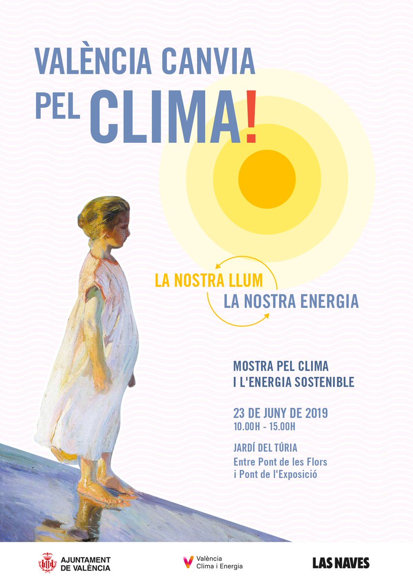 Arriba una nova edició de València Canvia pel Clima! La cita serà diumenge que ve, 23 de juny, al Jardí del Túria, entre el pont de les Flors i el pont de l’Exposició, de forma ininterrompuda de 10 a 15 hores. 🌍☀️💧 <a href="/vlcclimaenergia/">València Clima i Energia</a>