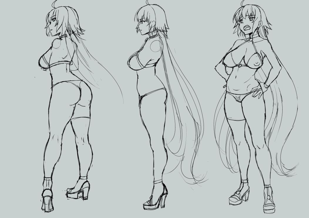 とりあえず自分用資料が完成。
本文中はアへ顔とかアクメ顔ばっかりになるだろうから
この資料で描いた表情はほとんど使わないだろうけど。
今回はおっぱいと下半身重量マシマシの作画になるよう意識して描いて行こうと思っとります。 