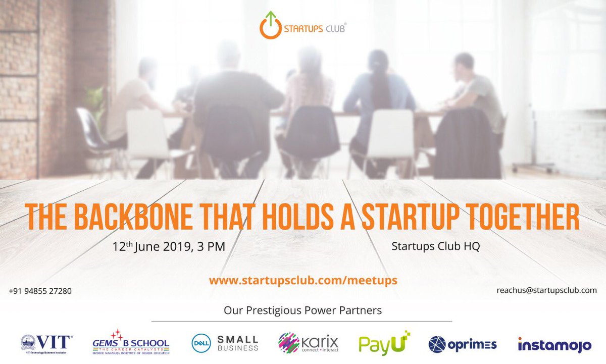 Startups_Club's tweet photo. As a young startup, entrepreneurs go through so many challenges that could either break them or make them a huge success.
But what really is the binding factor? Is it finances? Team? Technology? Or all???
Join us #SCMeetings #SCMembers #SCPioneers #StartupsClub https://t.co/CIrYr6uUQo