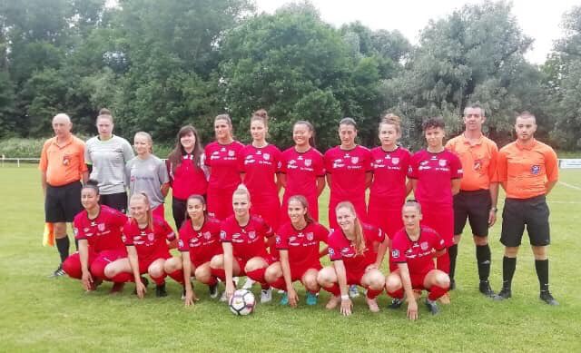 fcvofficiel1927's tweet photo. ⚪️🔴À l’occasion du 100e anniversaire du club de Kogenheim, le FCV rencontrait hier une sélection régionale. 
Les Fédinoises terminent la saison sur une victoire 6 à 0 et partent en vacances avant la reprise du 25 juillet⚪️🔴
#kogenheim #vendenheim #fcv #fcvendenheim #D2F https://t.co/PzYWz0n7jN
