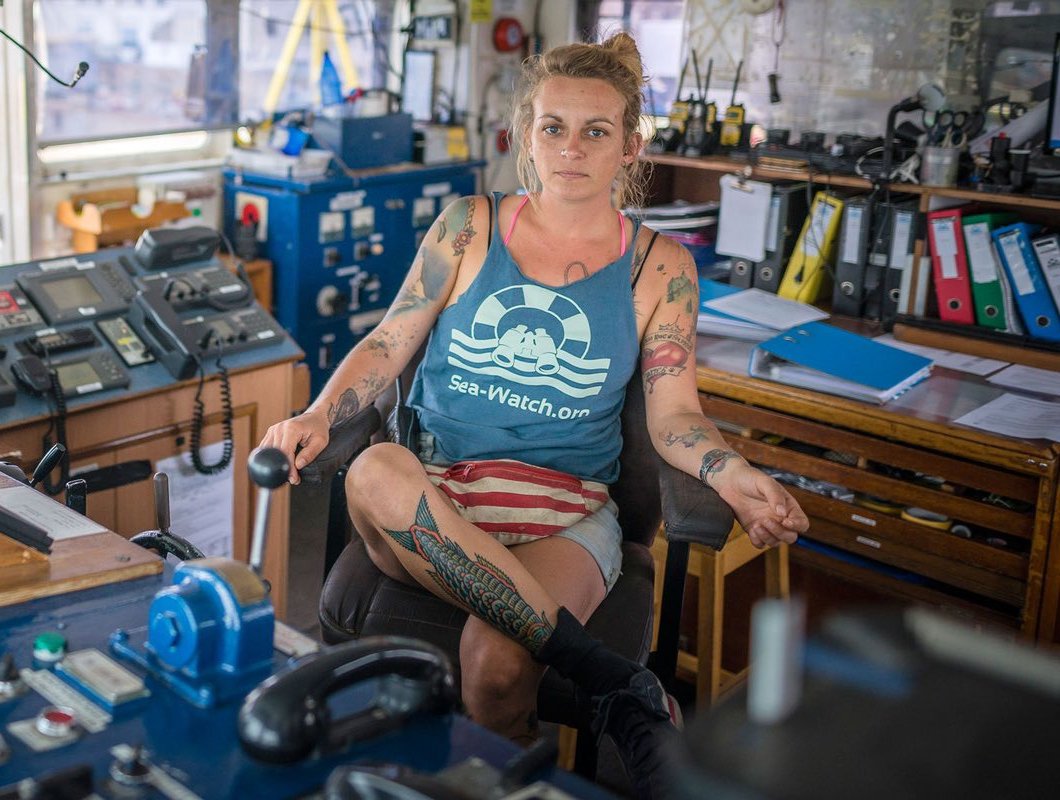 Pia Klemp, a German biologist and boat captain with <a href="/seawatch_intl/">Sea-Watch International</a> faces 20 yrs in prison. Her ‘crime’? Rescuing migrants at risk of drowning. Seeking asylum is a right, but 15% of people crossing from north Africa die at sea. We stand we all people who step up and help. #FreePia