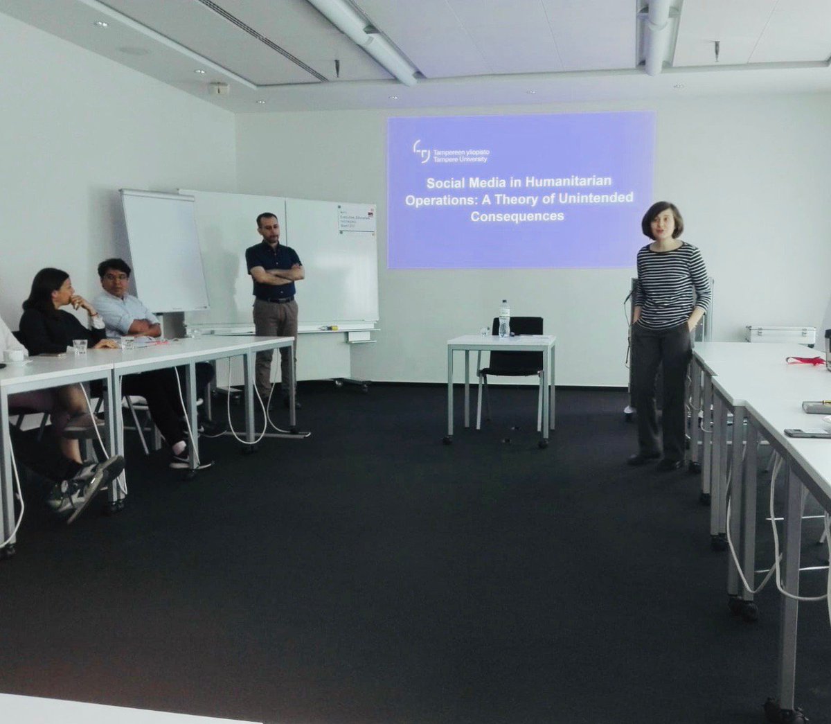 RILOHA_Team's tweet photo. Mohammad Moshtari of @TampereUniTech presented his latest research on #SocialMedia effect during #disasters and a case study of Iran earthquake at #Riloha Research Seminar in @THE_KLU.
#RilohaTalk
#myKLU https://t.co/2l6xS6ARnb