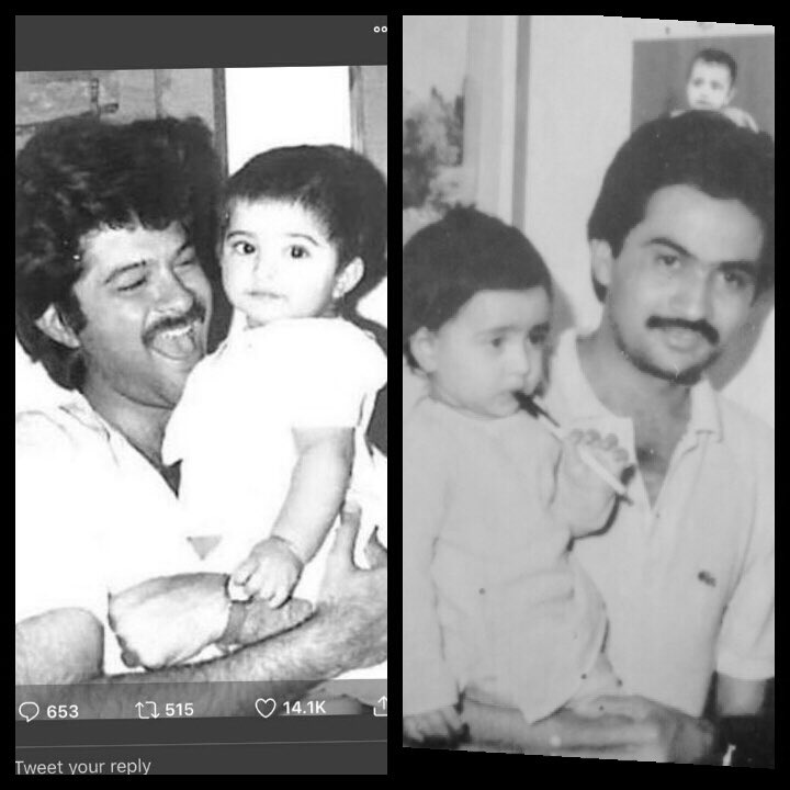   Belated Happy birthday Sonam Kapoor does this picture resemble? It s my Dad and sister 