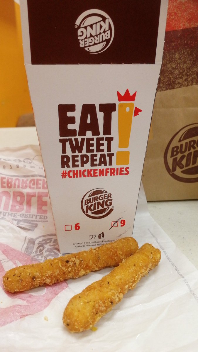 LilGibson1's tweet photo. I'm feeling so fat now.... But 10 points #BurgerKing #ChickenFries are awesome 😜 #RollingToWork https://t.co/o0zn8I4e8J