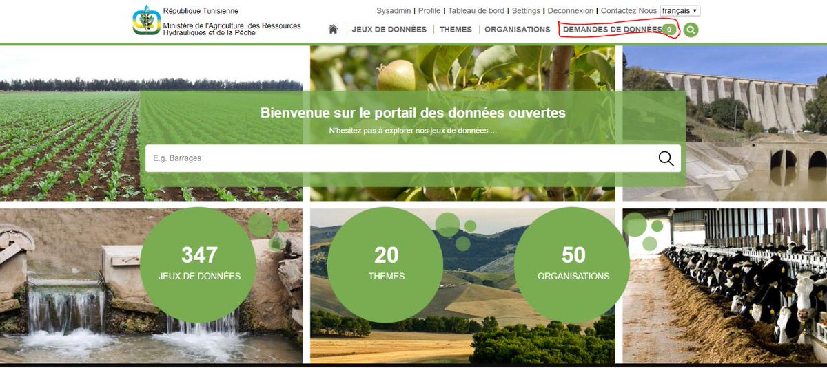 agridata.tn
Une nouvelle fonctionnalité vient de s'ajouter sur la plateforme agridata.tn.