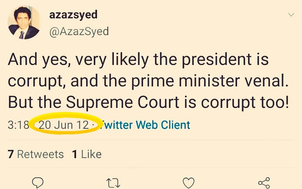 Exhibit. Al  @azazsyed on Asif Ali Zardari & corruption; You are a legend Azaz.