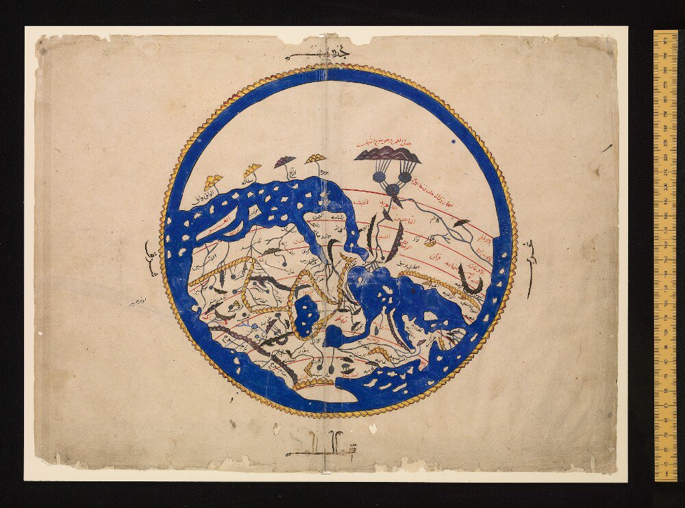 GAbalkhail's tweet photo. Today I wish to share with all of you fantastic maps in Arabic made by #AlIdrisi. Muhammad AlIdrisi was an Arab Muslim geographer, and cartographer who lived in Palermo, Sicily at the court of King Roger II. (1105-1154) He is most known for Nuzhat al-mushtāq fi'khtirāq al-āfāq. https://t.co/yQ50Zu6I9D
