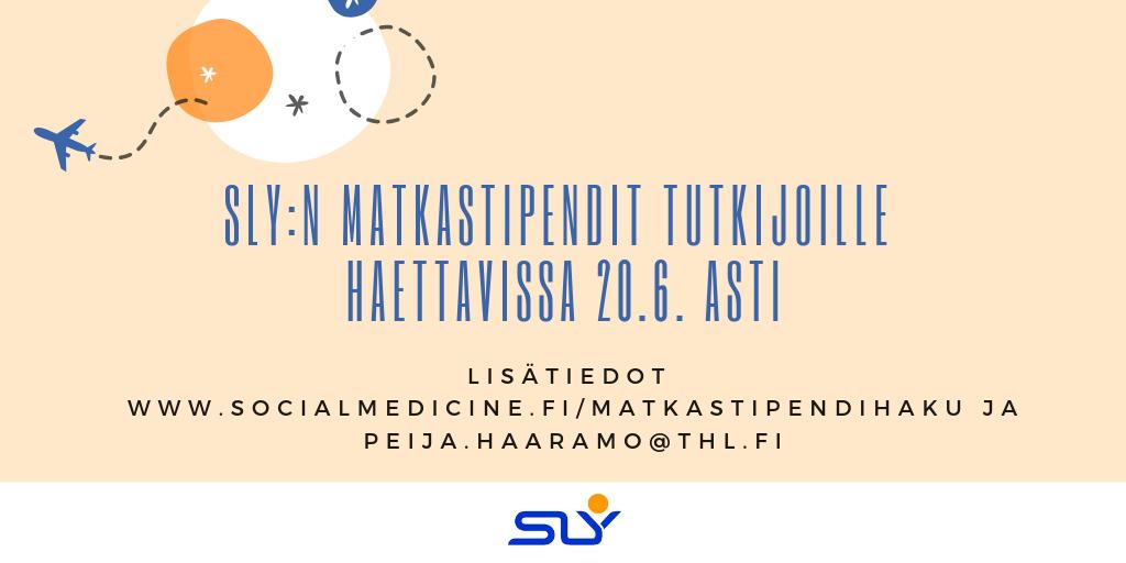 SanniHelander's tweet photo. Kymmenen päivää aikaa hakea tukea kongresseihin, tutkijavierailuihin yms. Sosiaalilääketieteen yhdistykseltä! https://t.co/Qukbu94EVJ
