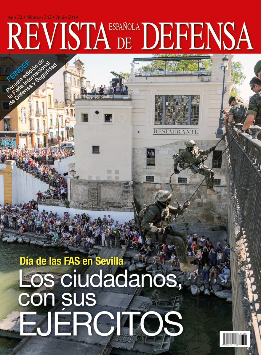Defensagob's tweet photo. La Revista Española de Defensa dedica su portada de junio a los ciudadanos, con sus ejércitos #DIFAS2019 #Sevilla 👉 https://t.co/gLCPllCsoM https://t.co/xxlnBAzrQV