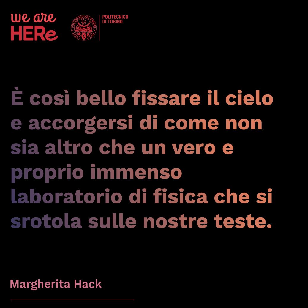 Per #MargheritaHack il cielo è un immenso laboratorio di fisica.  

#MondayMotivation