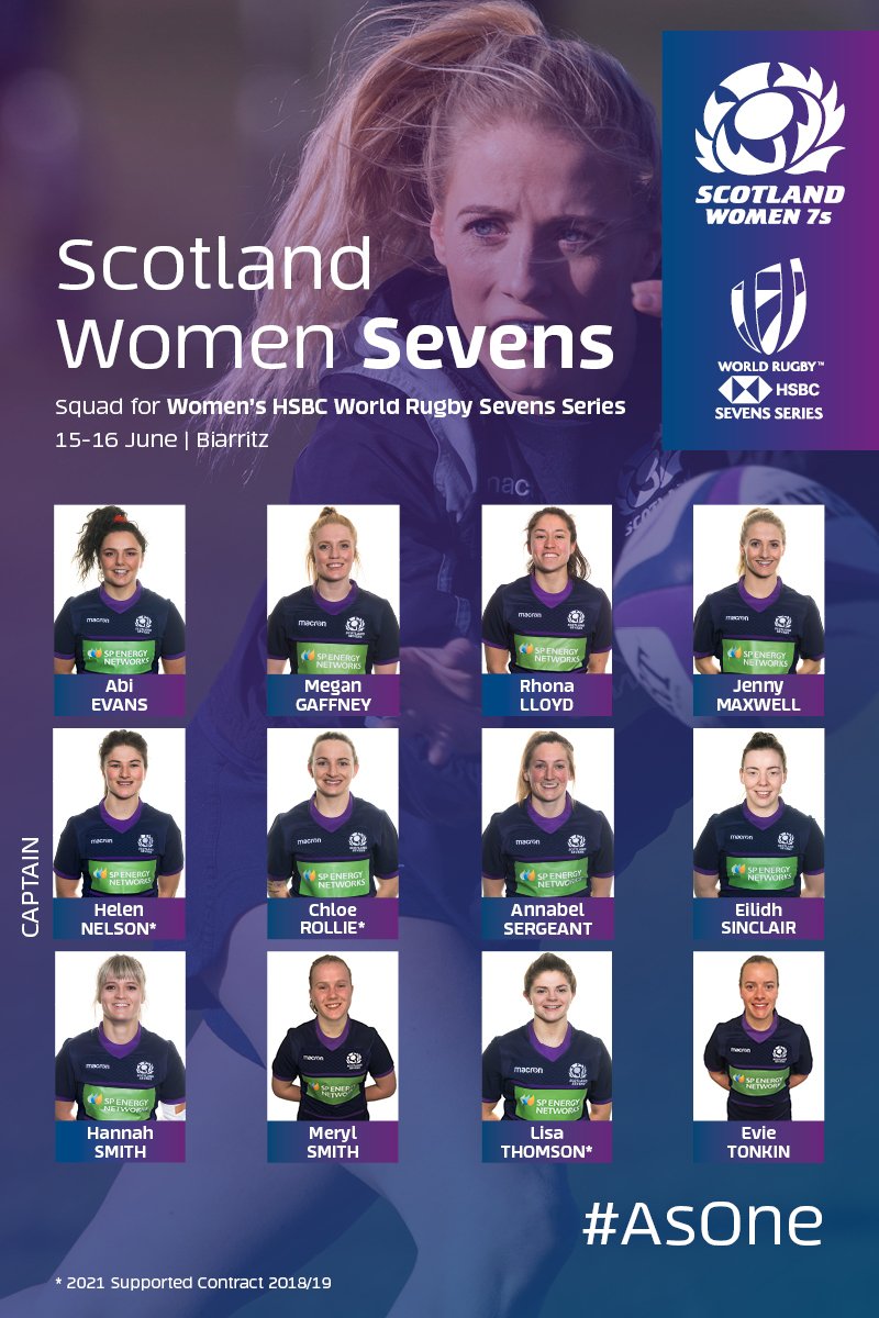 BREAKING | Here is your Scotland Women 7s squad to travel to Biarritz for the @WorldRugby7s this weekend. 🏴󠁧󠁢󠁳󠁣󠁴󠁿 

#AsOne
