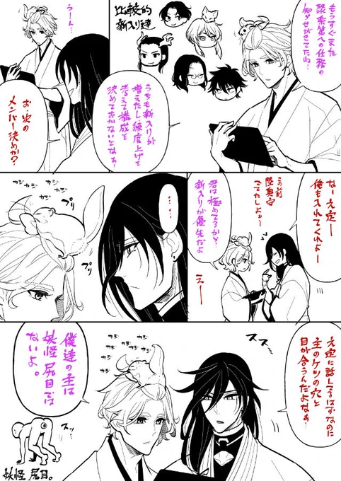 もにわと兼定たちの身長差と目線=＾・ω・＾= 