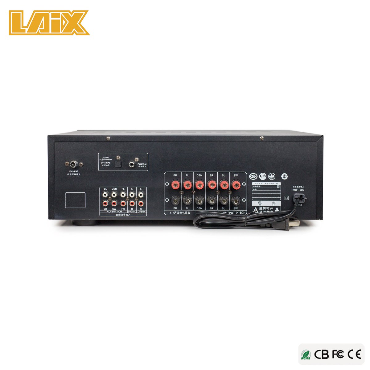 laixaudio's tweet photo. Professional 5.1 amplifier， 30W*5+50W/8Ω，6 channels，Bluetooth/USB/SD input , optical and coaxial input, HDMI INPUT/OUTPUT，#amplifier #amplifiers#poweramplifier #bassamplifier#5.1amplifier https://t.co/TOpn1dvIuZ