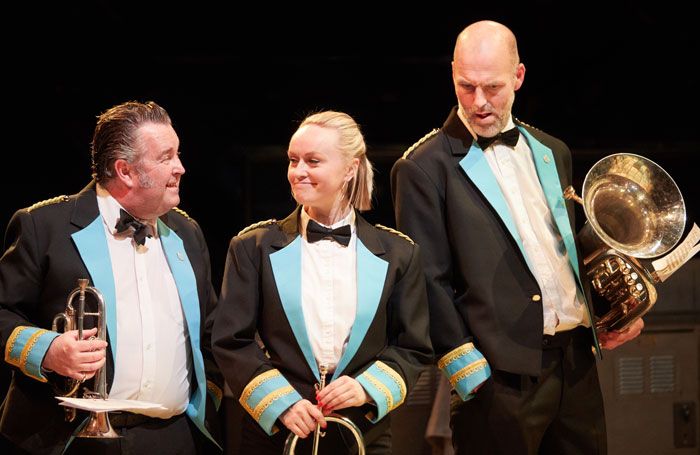 TheStage's tweet photo. ★★★★ Review: Brassed Off – impressively performed revival of the moving comedy-drama abut a colliery brass band @NewVicTheatre https://t.co/U5aFpZQ59z https://t.co/cL7rqYMc4n