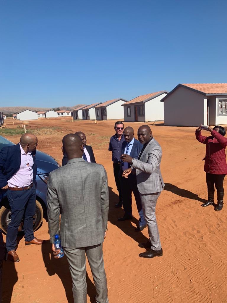 collenmashawane's tweet photo. Thank you to all the @CityTshwane MMC’s who visited @Ramacitysa today. The purpose of the visit was to inspect on the site progress and share the Coty of Tshwane’s commitment in ensuring the people of RAMA finally get access to Electricity, Sewer and Water. #ramacity https://t.co/8Zd6maQOs2