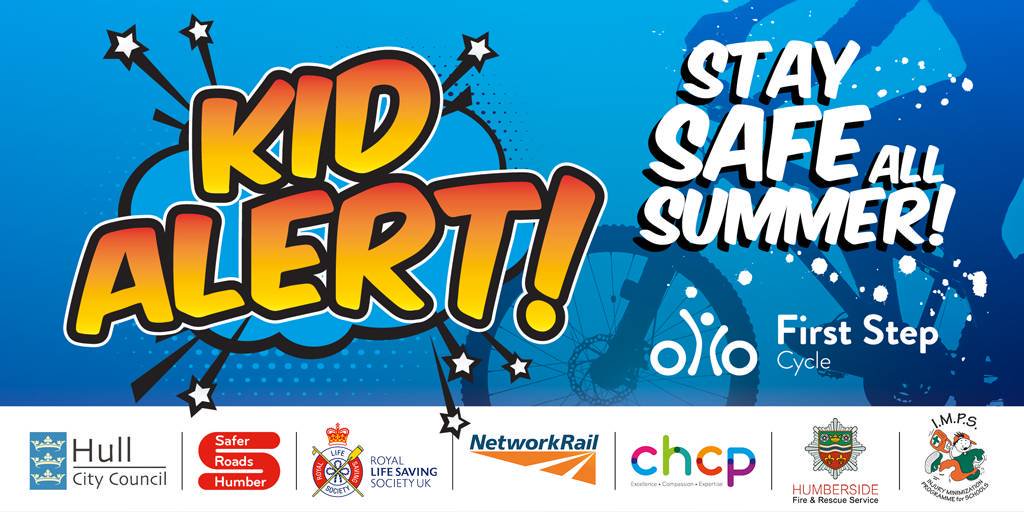HullIMPS1's tweet photo. #KidAlert Safety event for the next 2 weeks, lots of scenarios & safety advice for #HullPrimaySchools @HullIMPS1 @saferroadshumb @Hullccnews @HumbersideFire @chcp @royallifesavingsociety @firststep_cycle https://t.co/2ibOCapZZL