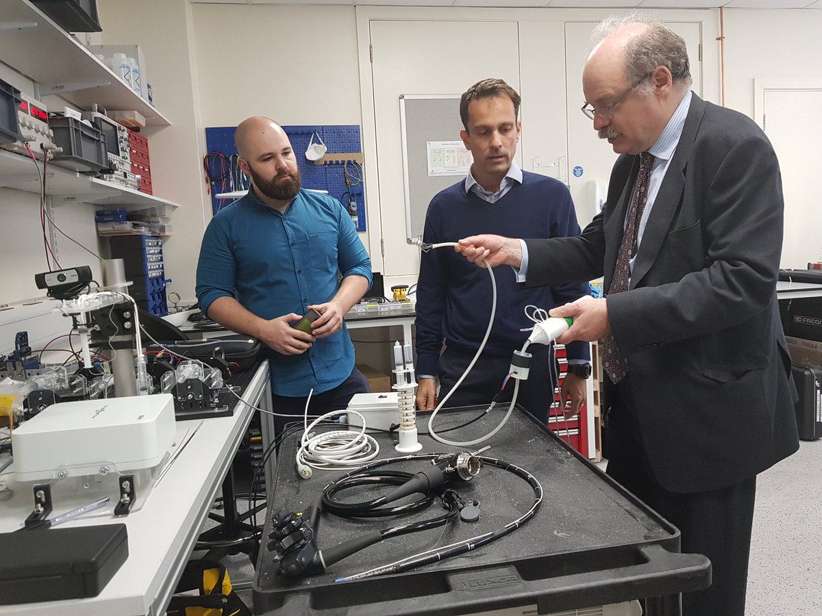 UKRI_News's tweet photo. In the past year, UKRI has invested over £60million in #robotics.🤖

Today @UKRI_CEO is being shown around the Electrical and Electronic Engineering facilities, Robotics labs and Storm labs at @LeedsRobotics by Professors Valdastri, Xie and Richardson.

#UKRI2019 https://t.co/AVaNDNC2oV