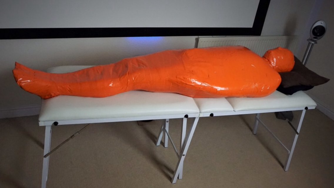 sarahb45's tweet photo. Itโs been a while since Iโve done a #mummificationmonday
But then itโs been a while since I was last mummified..
Tape work by @claire_CJ_jones https://t.co/Ql8LFEiOeL