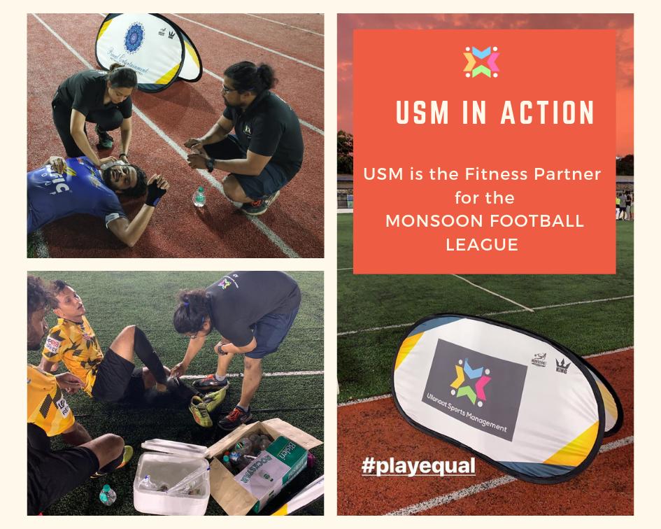 ullanaatsports's tweet photo. USM is glad to be associated as a Fitness Partner for the 'Monsoon Football League' - #playequal which is not gender biased and gives a special platform for women to play alongside men.
#ullanaatsports #fitness #training #sayyestosports #physio #matchday https://t.co/vWZ3nRwNGB