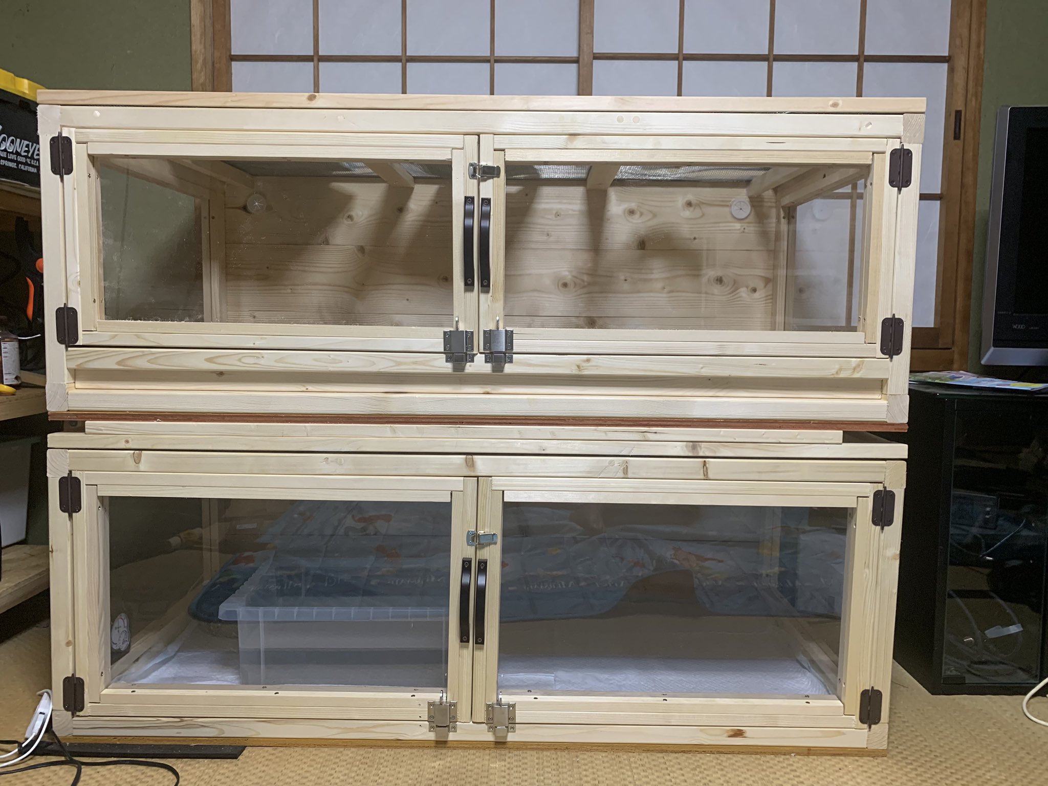 自作爬虫類ケージ 自作ケージ制作】水槽を爬虫類ケージにDIY | 60cm水槽