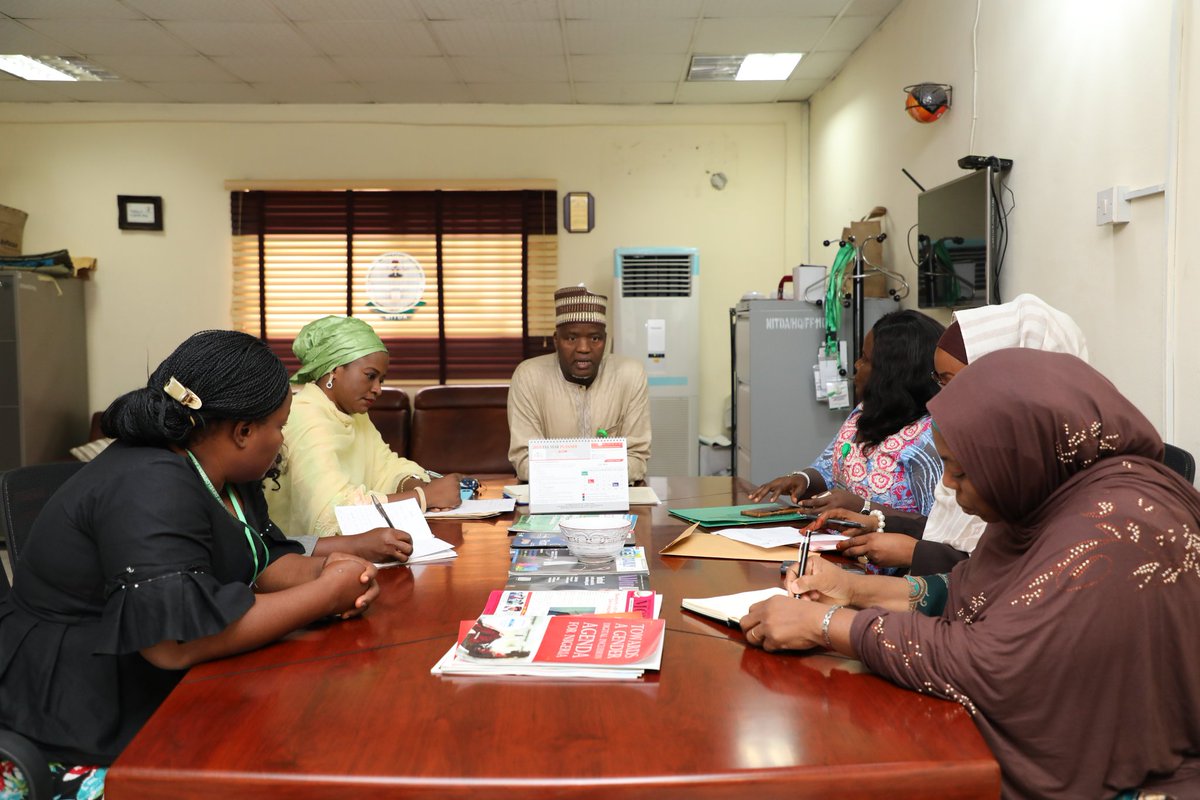 NITDANigeria's tweet photo. Happening LIVE: Official Visit by Nigeria Women in Information Technology, an interest group of @NigeriaComputer, soliciting collaboration in Bridging the Digital Gender Divide and fostering the growth of ICT in Nigeria. @DrIsaPantami, #NITDA19, #NITDA https://t.co/o0UDqVdv4b