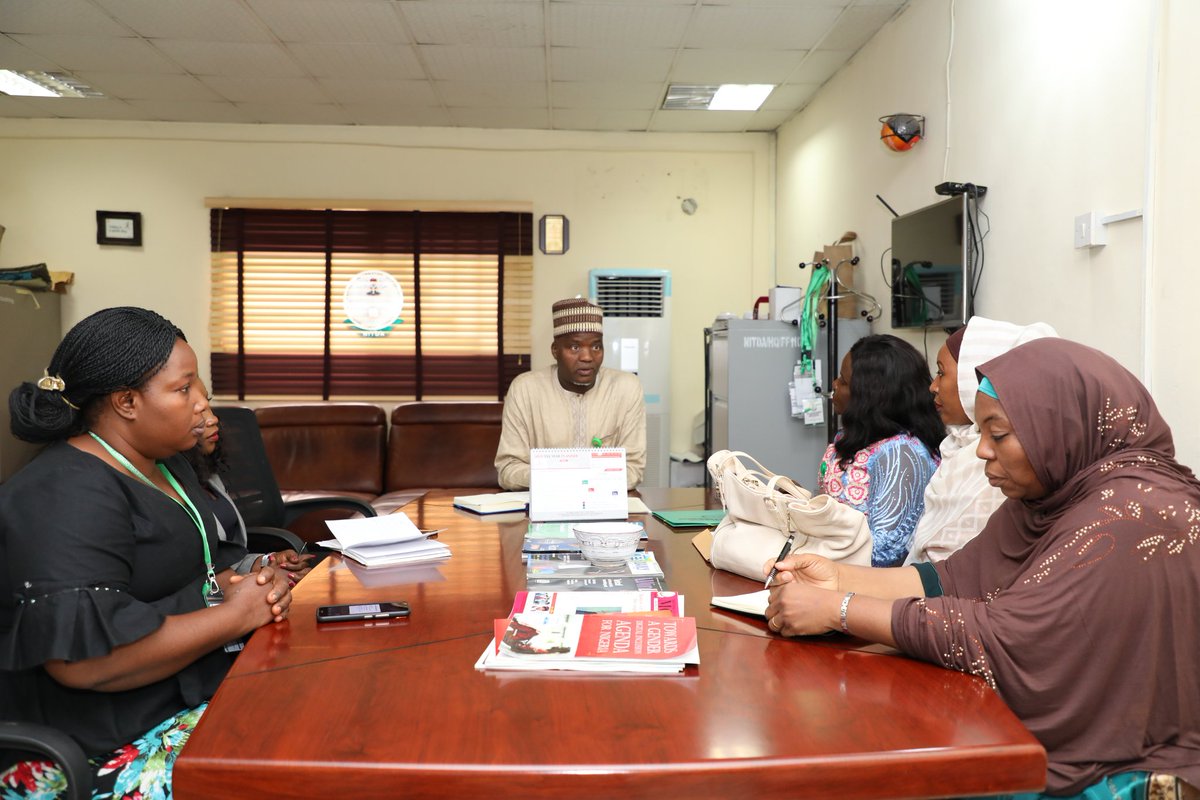 NITDANigeria's tweet photo. Happening LIVE: Official Visit by Nigeria Women in Information Technology, an interest group of @NigeriaComputer, soliciting collaboration in Bridging the Digital Gender Divide and fostering the growth of ICT in Nigeria. @DrIsaPantami, #NITDA19, #NITDA https://t.co/o0UDqVdv4b