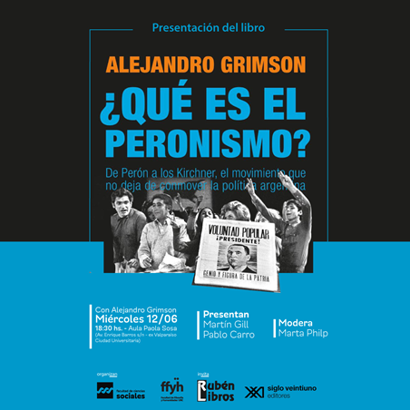 RubenLibros's tweet photo. Presentación Grimson 
Esta semana en Córdoba.
Ya te pasamos info, pero  para ir agendando.
#grimson
#queeselperonismo
#presentaciónlibro https://t.co/ejXZz9WdRm