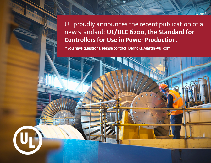UL_Standards's tweet photo. UL proudly announces the recent publication of a new standard! UL/ULC 6200, the Standard for Safety for Controllers for Use in Power Production, was published on May 31, 2019. For more details, visit https://t.co/YNCH4tVMDe https://t.co/COy665RHmp