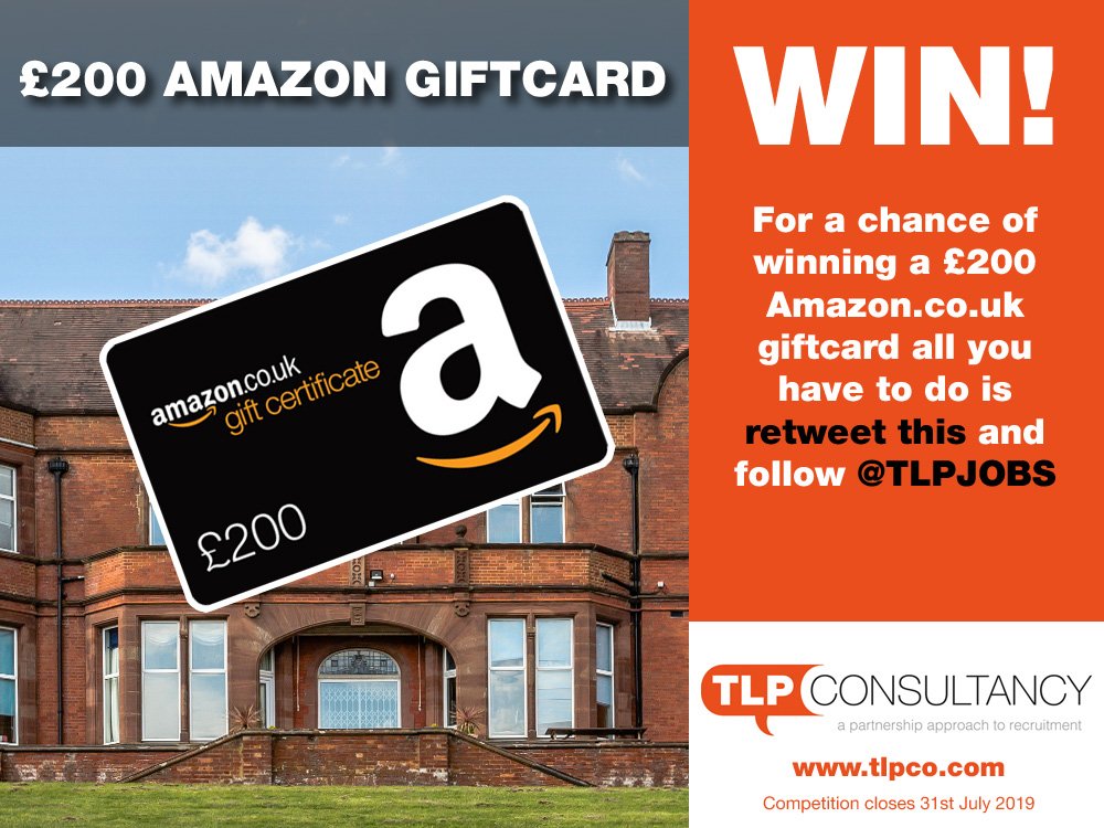 TLPJOBS's tweet image. To help celebrate the launch of our new website we are giving one of our lucky followers the chance to win £200 worth of Amazon gift vouchers!!

To enter, simply follow our profile and RT one of our competition entry update.

#competition #competitions #prize #prizes #giveway