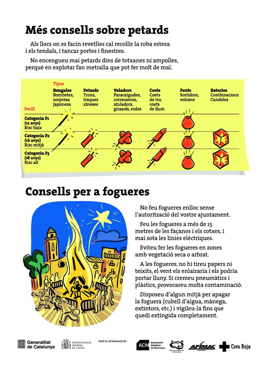 Departament d'Interior
Revetlles amb precaució