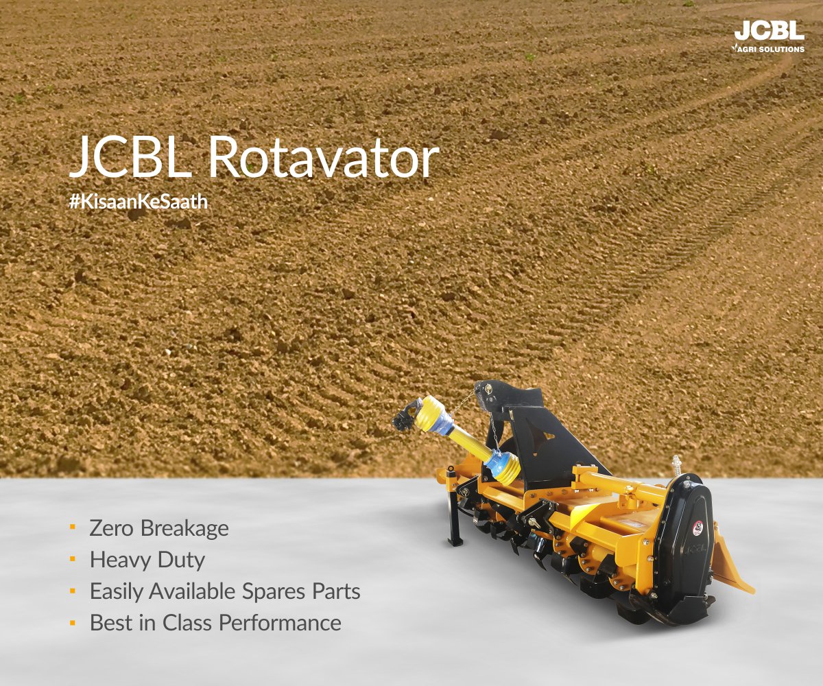 JCBLAgriSoln's tweet photo. JCBL Rotavator hai har kadam #KisaanKeSaath. Best in class features and long life makes it a perfect choice for every agriculture process.

#JCBLRotavator #Agriculture https://t.co/FsxEjKanL0