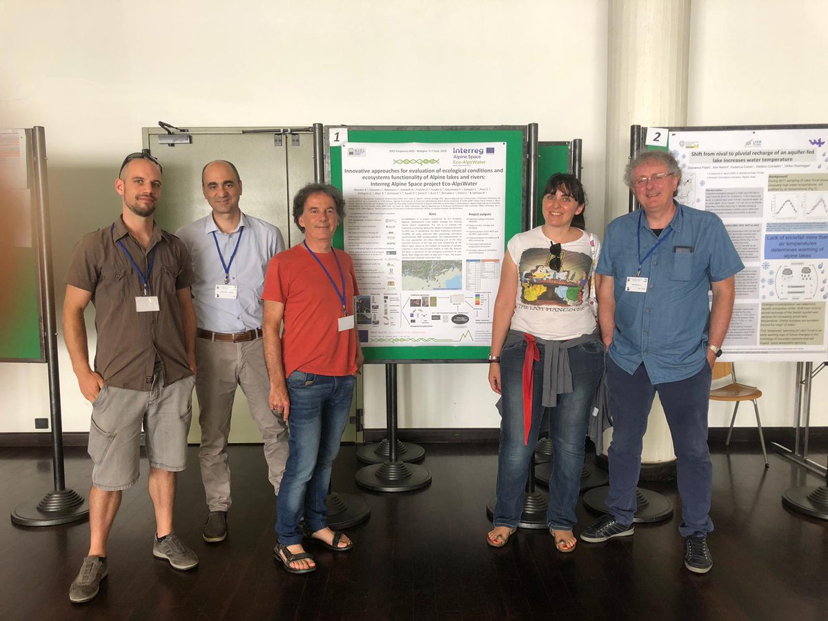 EcoAlpsWater's tweet photo. The project Eco-AlpsWater has been presented at the XXIV congress of the Italian Association of Oceanology and Limnology (Bologna, 5.-7. June 2019). https://t.co/LqbLwYOnxK