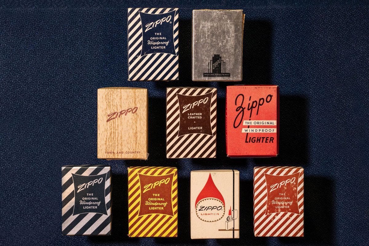 Which box design is your favorite? #ZippoCaseMuseum #MuseumMonday