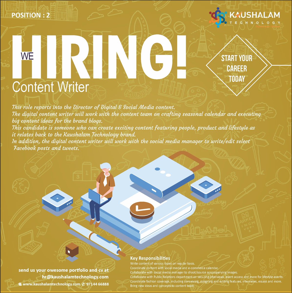 kaushalamindia's tweet image. Kaushalam Hiring Content Writer for Digital Marketing and Business Development!
Interested candidates, please send your CV and recent photo to: kaushalamtechnology.info@gmail.com
#HiringNow #contentwriterjob 
  #JobSeekersSA #PrayForMentalRanjith #YuvrajSingh #SaahoTeaser #Kick2