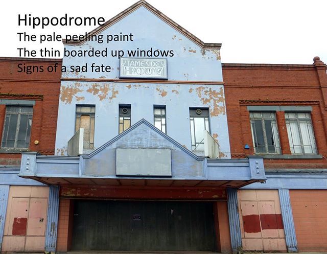 maryc1000's tweet photo. Hippodrome #haiga #haiku #poetry #poem #photography #urbanlandscape #artdeco #architecture #tamesidehippodrome #oldhamroad #ashtonunderlyne #tameside #manchester #lancashire #england https://t.co/g86XgHNp5g https://t.co/UFYqy1HFuJ