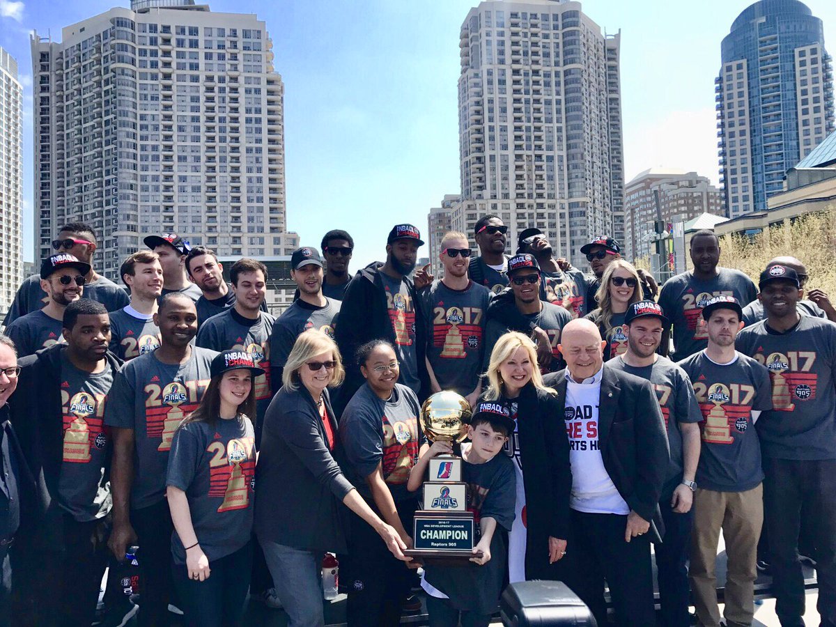 2 yrs ago #Mississauga celebrated as the <a href="/Raptors905/">Raptors 905</a> won <a href="/NBA/">NBA</a>gleague title. Pascal &amp; Fred Sr were integral to the victory. Tonight, I'm confident we will be celebrating once again as the <a href="/Raptors/">Toronto Raptors</a> win the @NBA Championship. The entire country is behind you! #WetheNorth #NBAFinals
