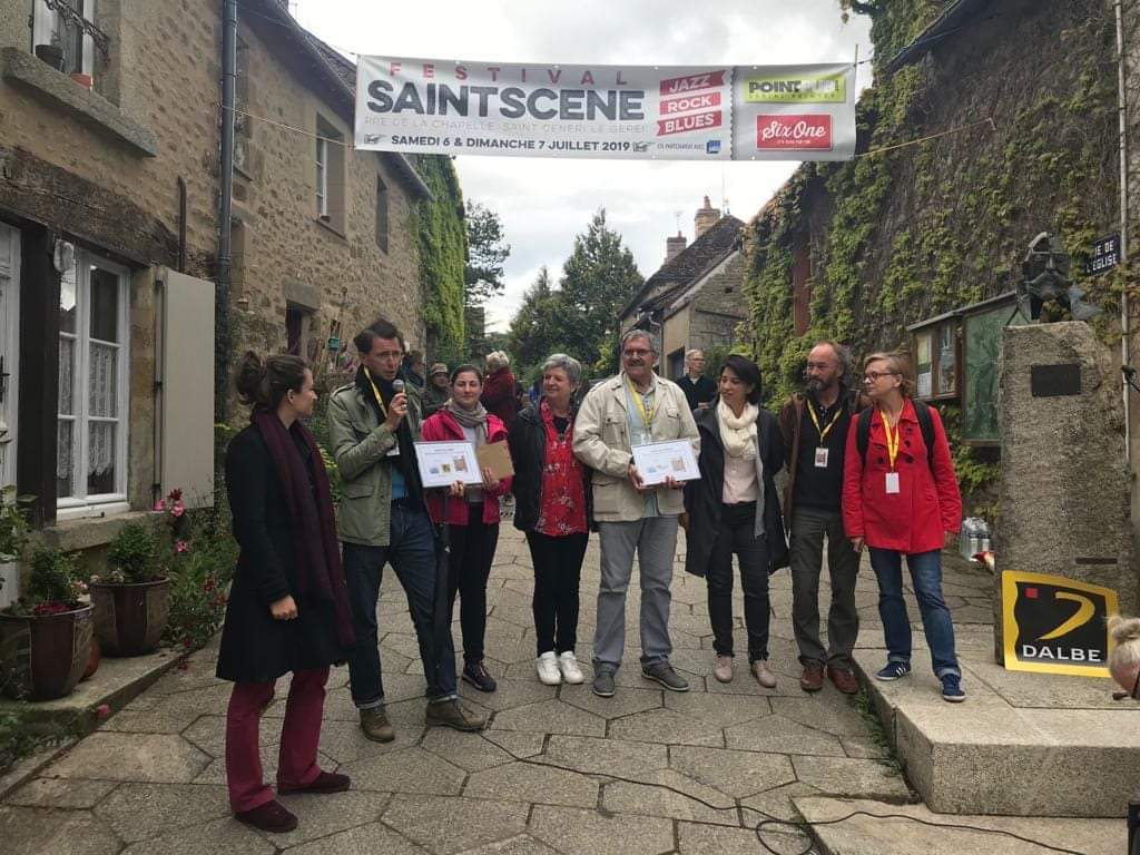 Remise des prix des Rencontres de Saint Céneri, prix Synthèse Action du public JPG Ratier, prix Dalbe du Jury Julien Moulin. #Orne #art