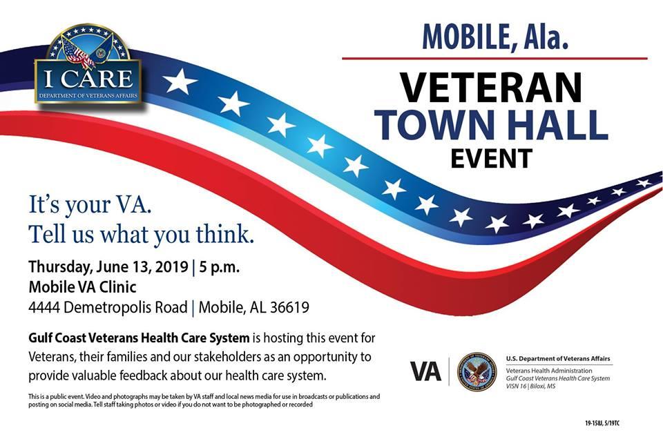 Veterans Town Hall meeting on June 13, at the Mobile VA clinic at 5 p.m. Veterans, their families and community stakeholders are welcome to attend. 

CFSA conducted a Southwest Alabama Needs Assessment as part of our Veterans Initiative? Learn more here! communityfoundationsa.org/veterans-needs…
